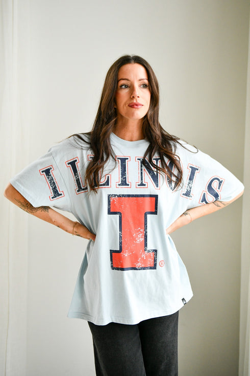Illinois Southern Split Oversized Band Tee